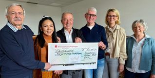 Ulrich Weber (Bürgerstiftung), Penphak und Reiner Nissler (ViSoft), Ulrich Prosch (Bürgerstiftung), Heike Stahl (Bürgerstiftung) und Monika Eder (ViSoft).